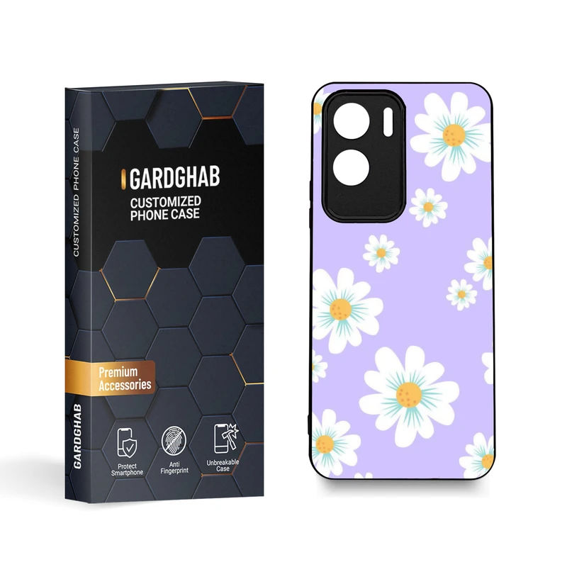 کاور گارد قاب مدل طرح گل مناسب برای گوشی موبایل آنر X50i \ 90 Lite 5G