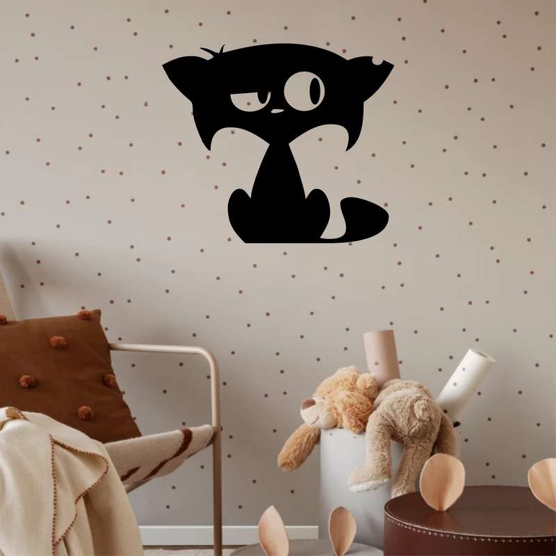 استیکر دیواری کودک مدل گربه بلا