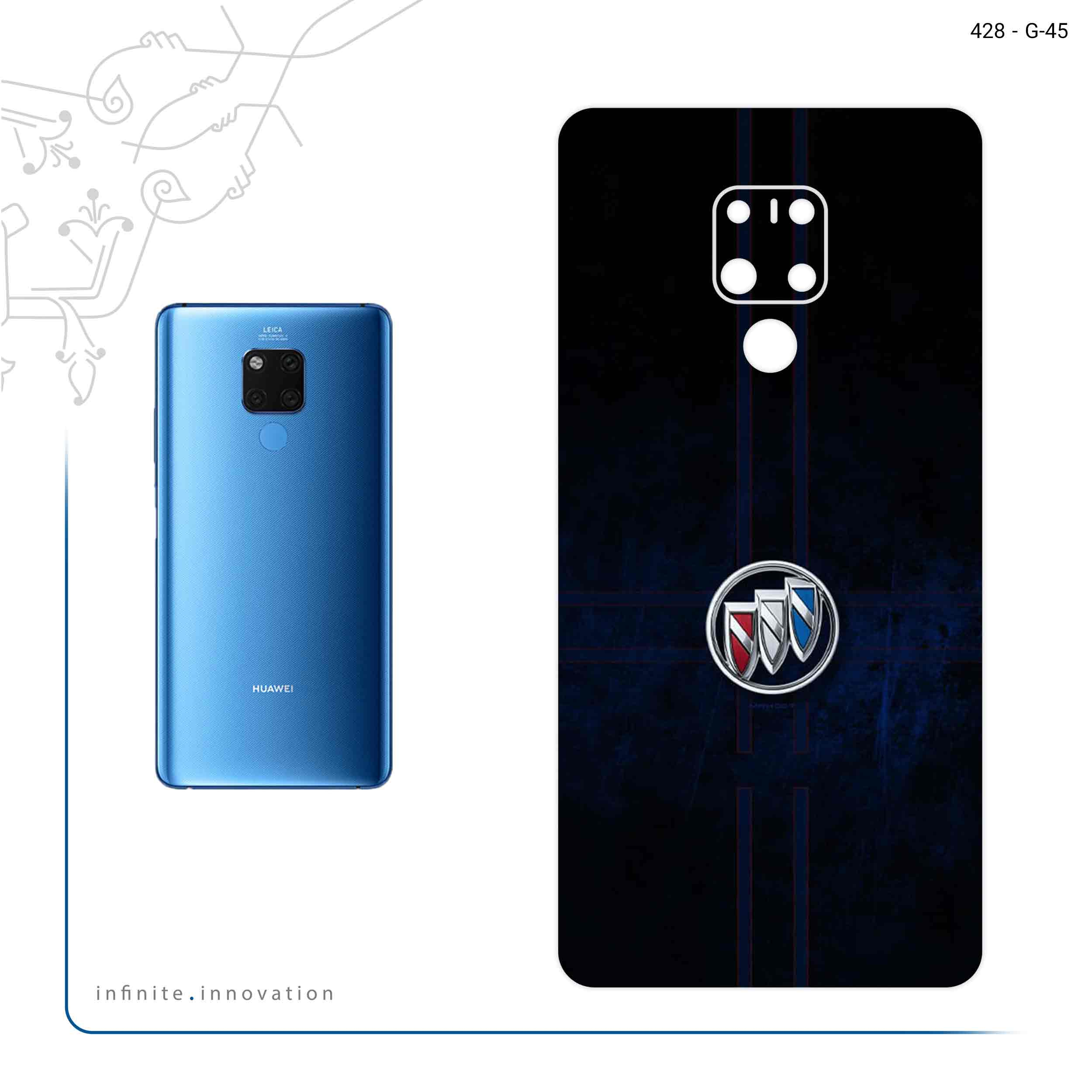 برچسب پوششی ماهوت مدل Buick مناسب برای گوشی موبایل هوآوی Mate 20 X