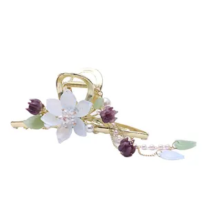 کلیپس مو زنانه مدل گل و غنچه