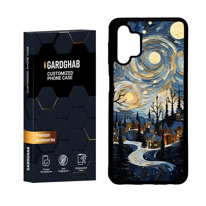 کاور گارد قاب مدل دور ژله ای هنری مناسب برای گوشی موبایل سامسونگ Galaxy A32 5G / M32 5G