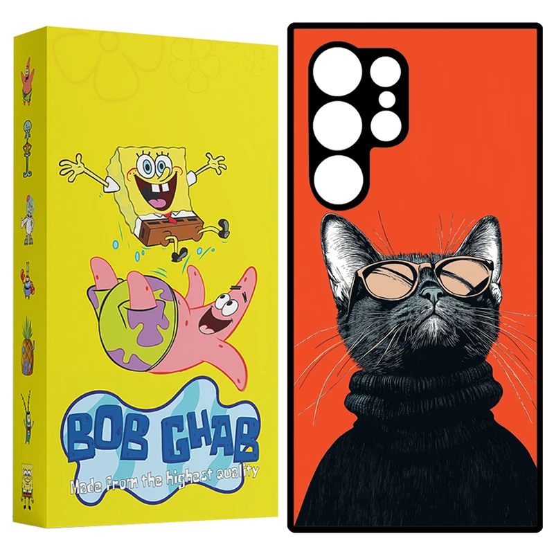 کاور باب قاب طرح گربه مدل BCPS23U مناسب برای گوشی موبایل سامسونگ Galaxy S23 Ultra 5G