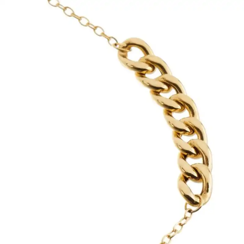 گردنبند طلا 18 عیار زنانه الی گلد گالری مدل تیکه کارتیه کد 1020