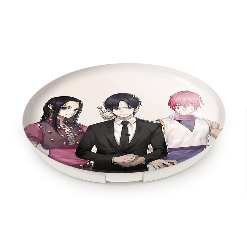 آینه جیبی خندالو طرح هیسوکا و کرولو و ایلومی انیمه هانتر ایکس هانتر Hunter × Hunter مدل تاشو کد 11933 آینه جیبی خندالو طرح هیسوکا و کرولو و ایلومی انیمه هانتر ایکس هانتر Hunter × Hunter مدل تاشو کد 11933