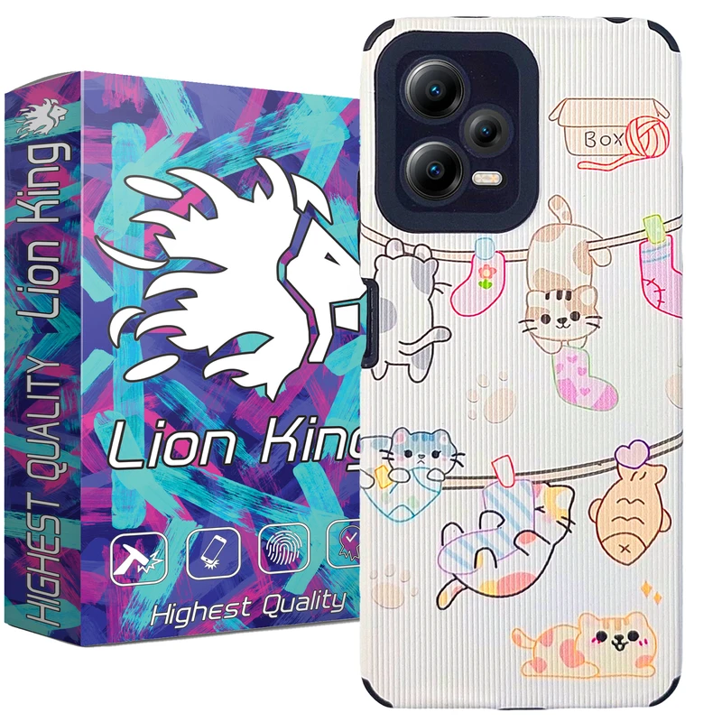 کاور لاین کینگ مدل گربه و جوراب مناسب برای گوشی موبایل  شیائومی POCO X5