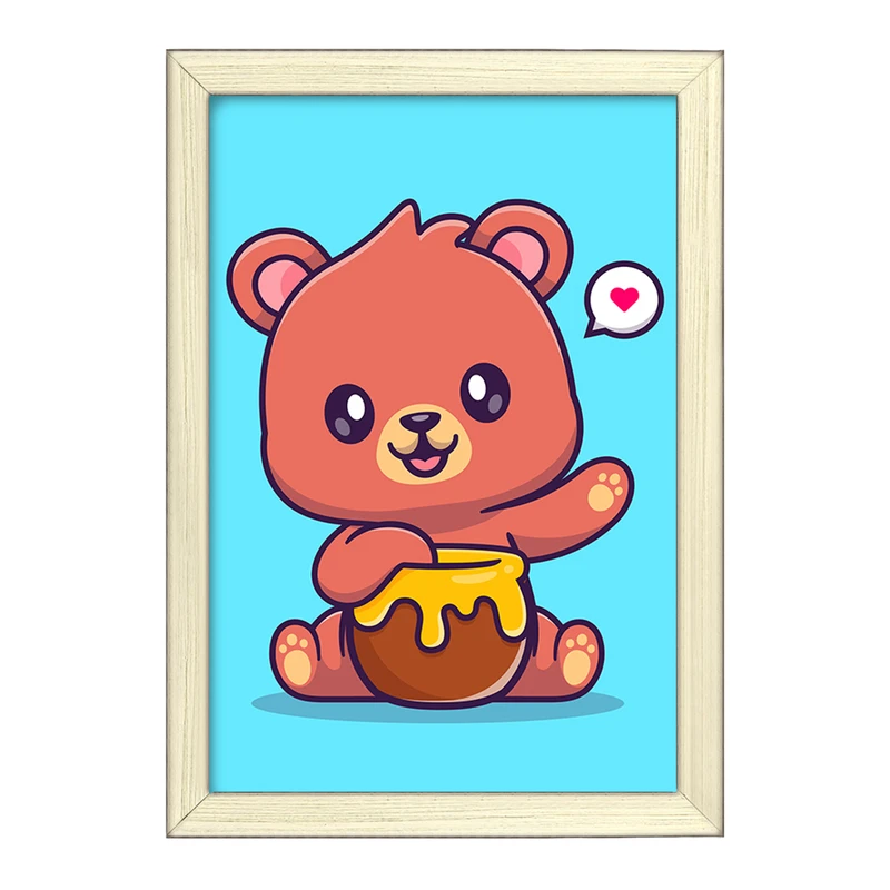 تابلو خندالو طرح حیوانات بامزه خرس کد 29672