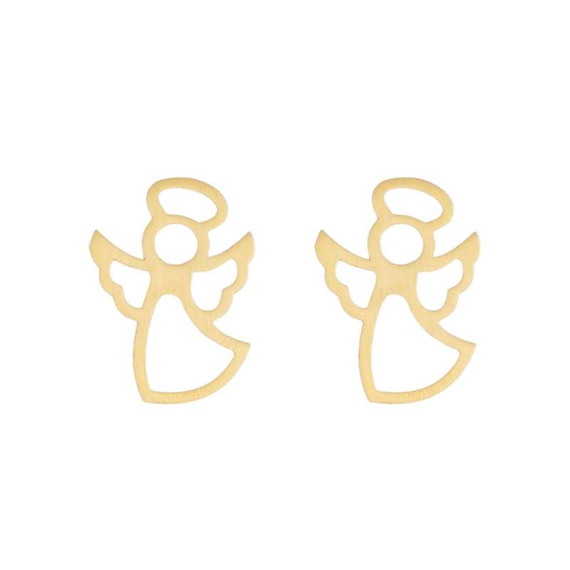 گوشواره طلا 18 عیار زنانه قیراط طرح فرشته کد GH4790