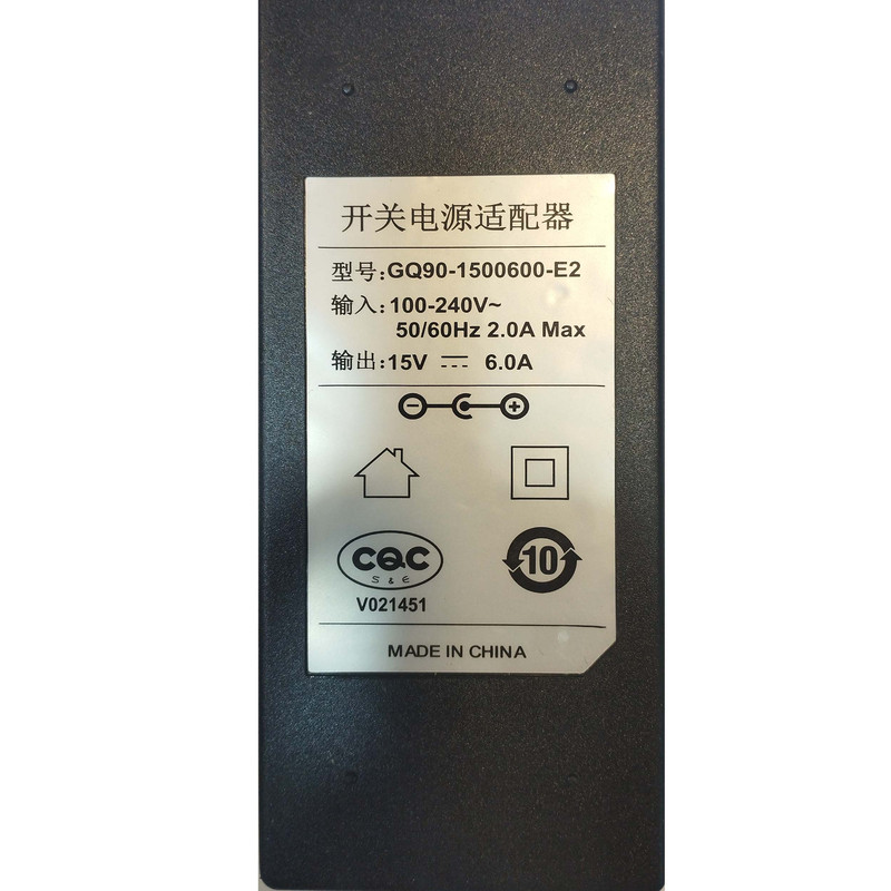 آداپتور 15 ولت 6 آمپر مدل GQ90-1500600-E2 آداپتور 15 ولت 6 آمپر مدل GQ90-1500600-E2