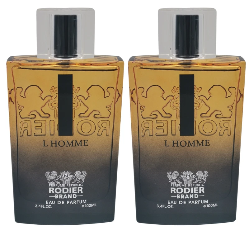 ادو پرفیوم مردانه رودیر مدل L با رایحه گرم حجم 100 میلی لیتر مجموعه دو عددی
