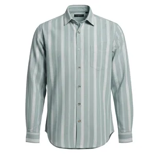 پیراهن آستین بلند یقه دکمه دار مردانه مدل راه راه کد t25