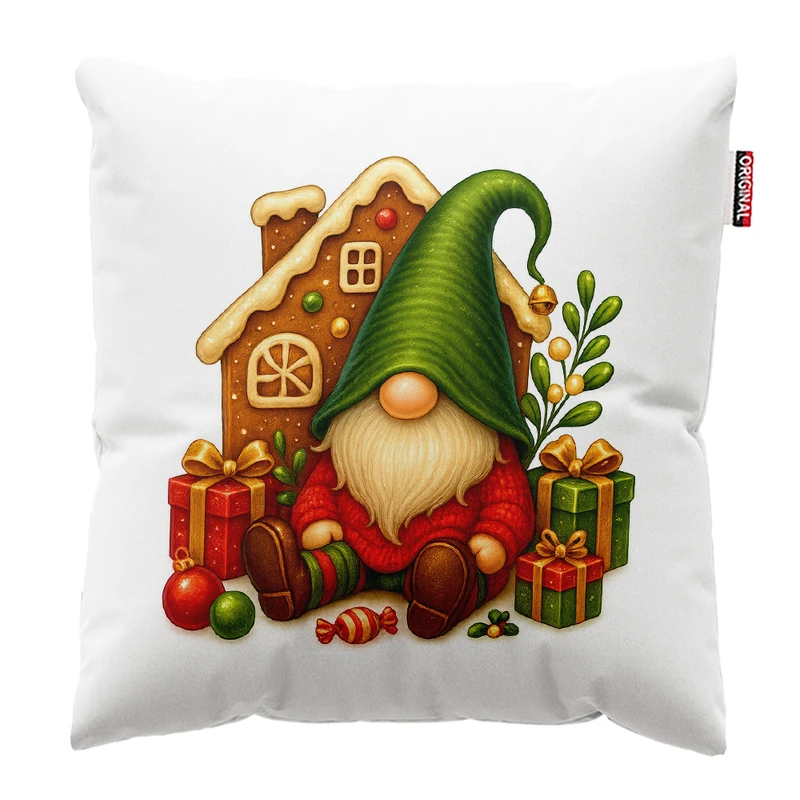 کوسن پاد آفرین مدل کریسمس طرح بابانوئل کاج گوزن آدم برفی کد PK402620 سایز 40*40 سانتی متر