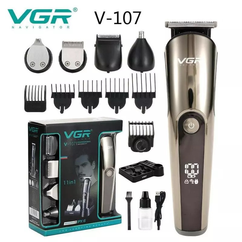 خرید و قیمت ست ماشین اصلاح موی صورت و بدن وی جی ار مدل V-107