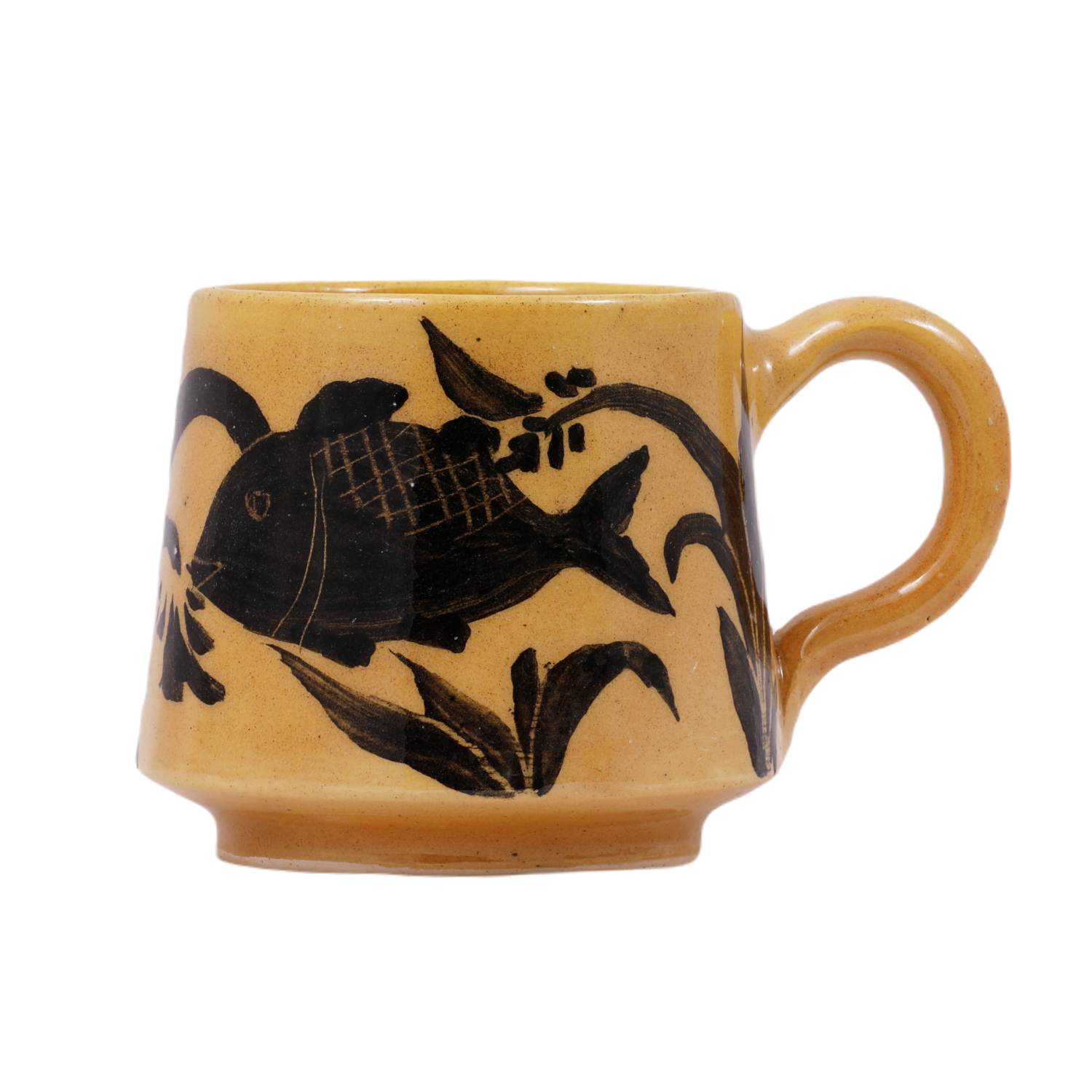 ماگ سفالی طرح ماهی