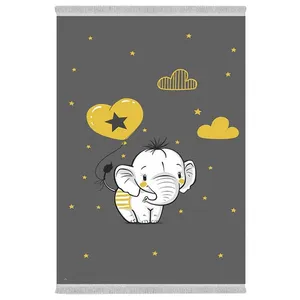 فرش پارچه‌ای دفه مدل فرشینه هازان مخمل طرح فانتزی کد 3083