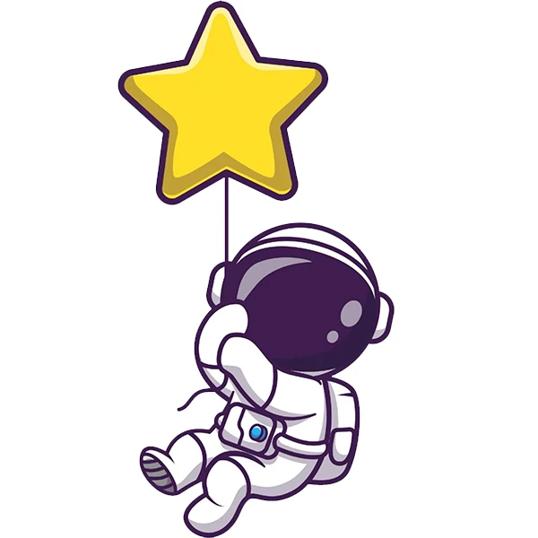 استیکر پارچه و لباس پاد آفرین طرح فضانورد کد 3893