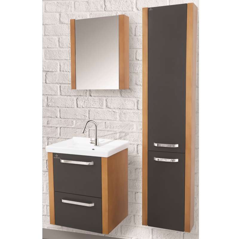 ست کابینت و روشویی بومرنگ مدل انزو به همراه آینه و باکس