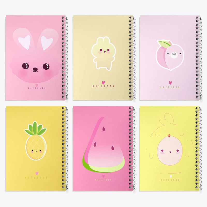 دفتر مشق 50 برگ خندالو طرح فانتزی کیوت کد 133 مجموعه 6 عددی