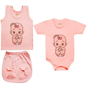 ست 3 تکه لباس نوزادی کارانس مدل PRSZS-3093