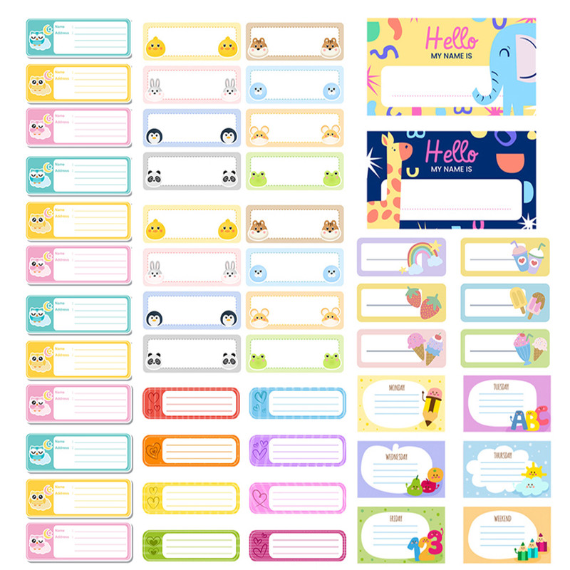 کاغذ یادداشت چسب دار مدل برچسب اسم مدل رنگارنگ کد 788 به همراه برنامه هفتگی بسته 56 عددی
