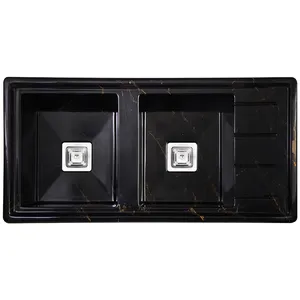 سینک ظرفشویی گرانیت توکار دو لگنه مدل 100MRT
