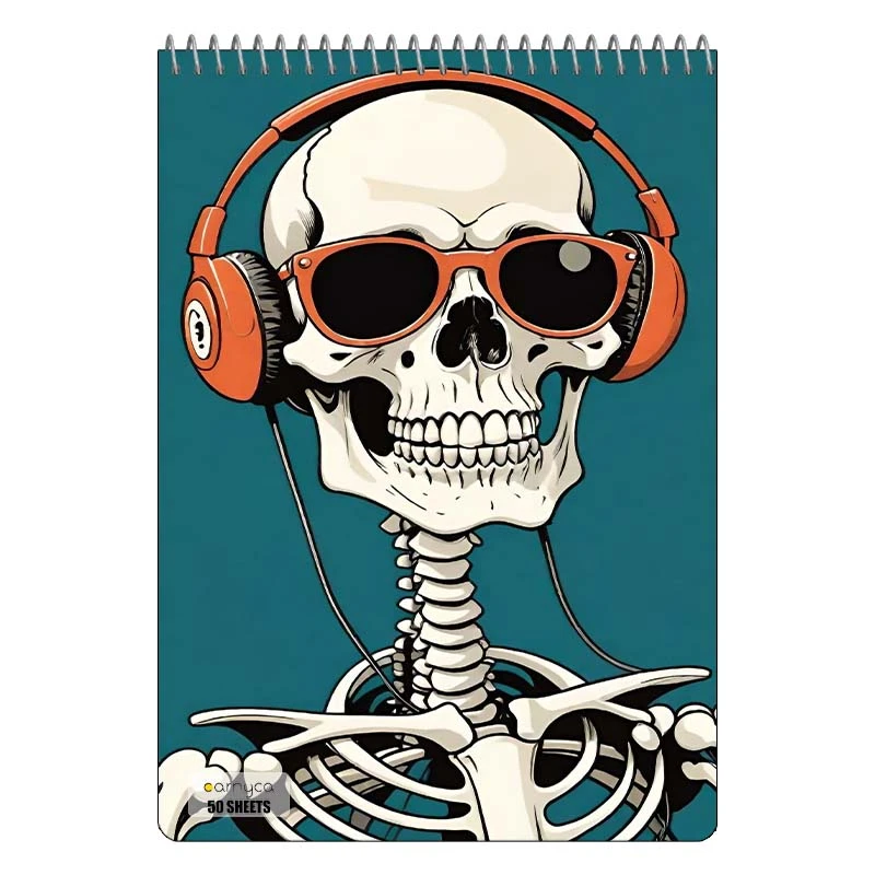 دفتر نقاشی 50 برگ سیمی کارنیکا طرح اسکلت Skeleton کد 63148