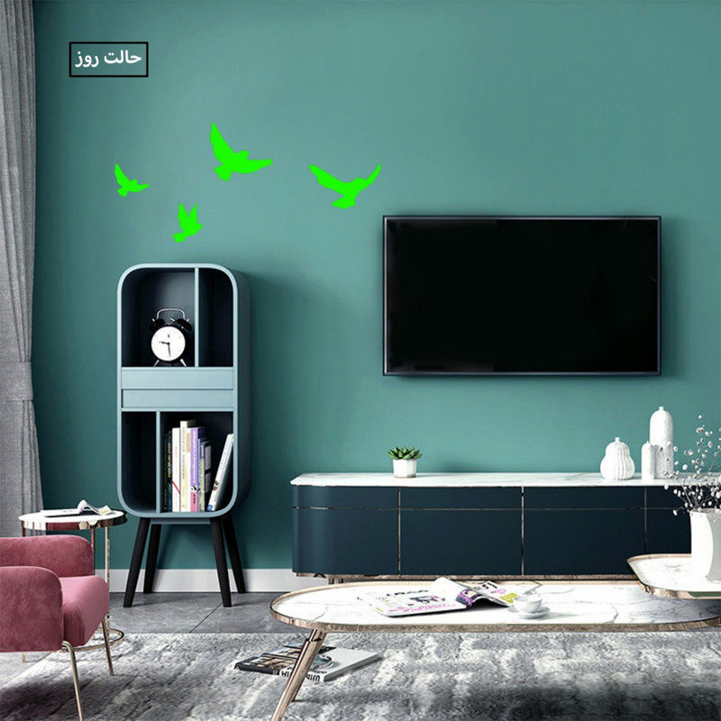 استیکر مدل شبنما طرح پرندگان  بسته 4 عددی