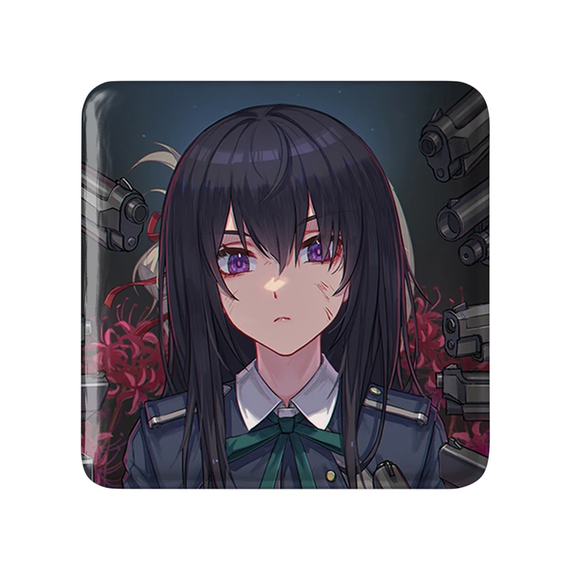 مگنت خندالو طرح تاکینا انیمه لیکوریس ریکویل Lycoris Recoil  مدل مربعی کد 22969