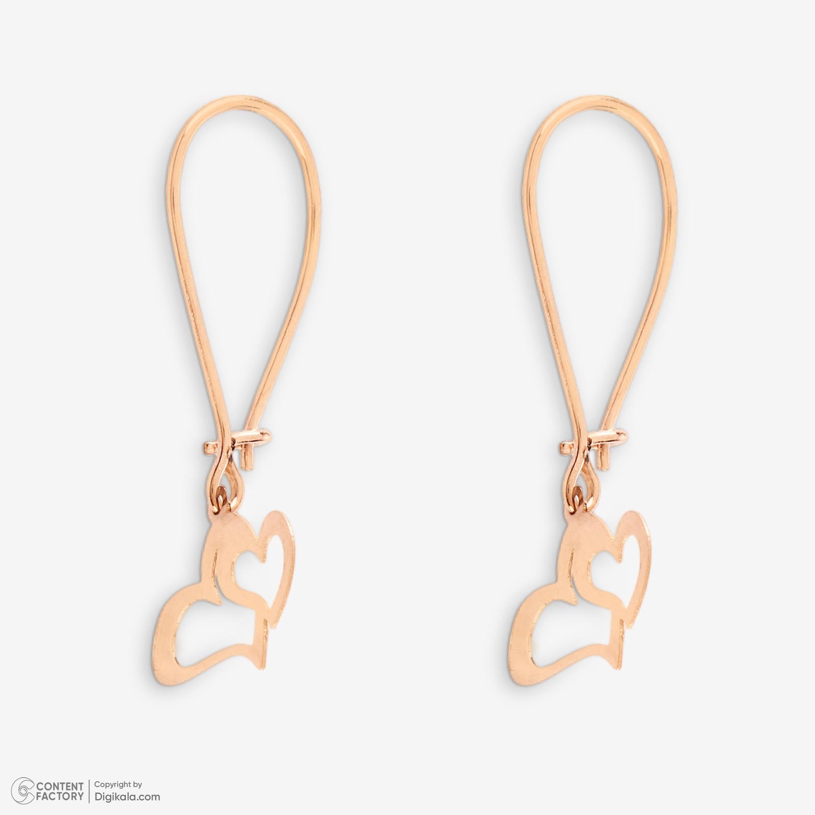 نیم ست طلا 18 عیار زنانه حافا گلد مدل قلب کد nim09 -  - 7