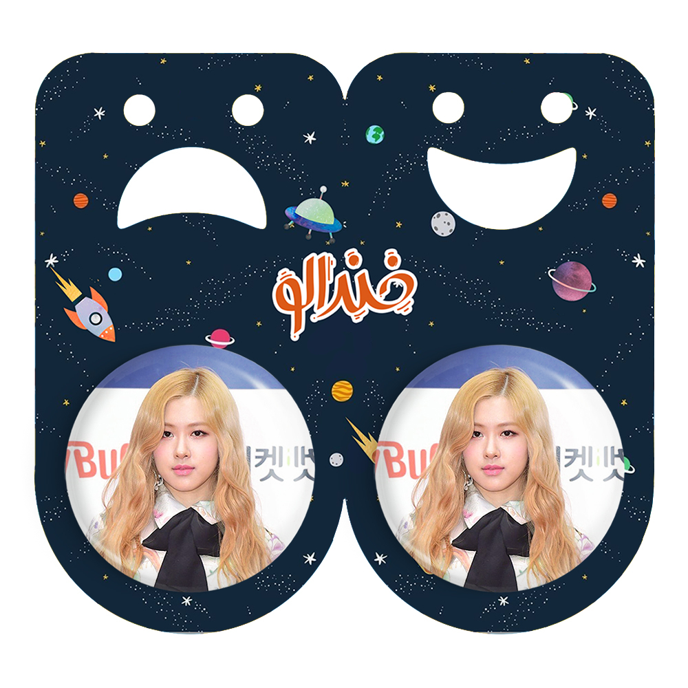 پیکسل خندالو مدل رزی بلک پینک کد 14371 به همراه مگنت