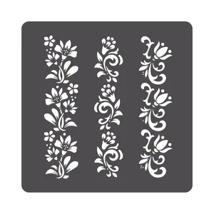 شابلون مدل گل ستونی کد km-ffla