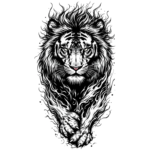 استیکر پارچه و لباس پاد آفرین طرح شیر کد 905