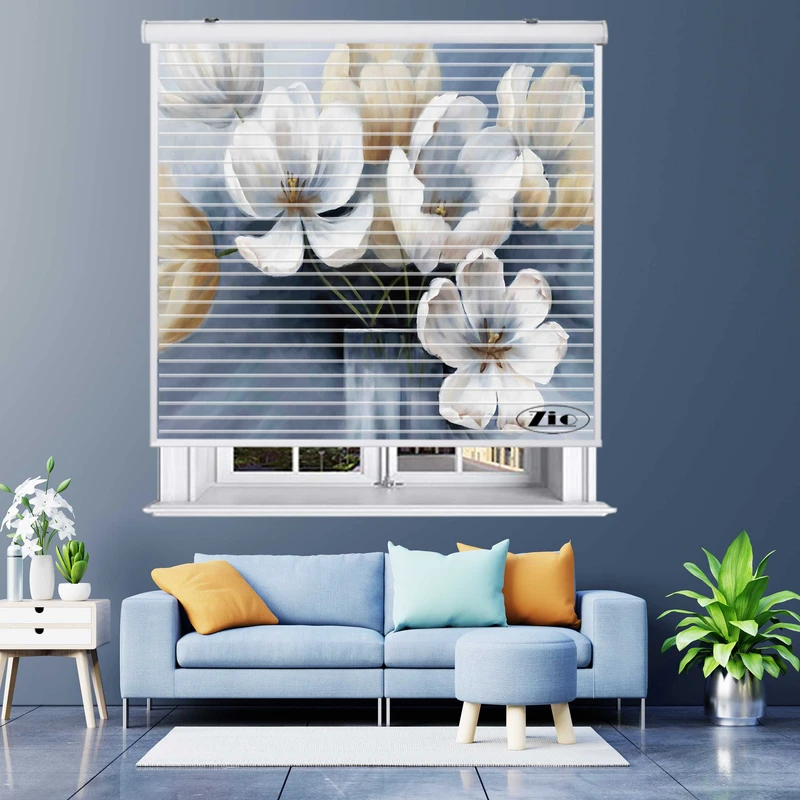 پرده زبرا زیو مدل سیلوئت 3D1448 سایز 150x150 سانتی متر