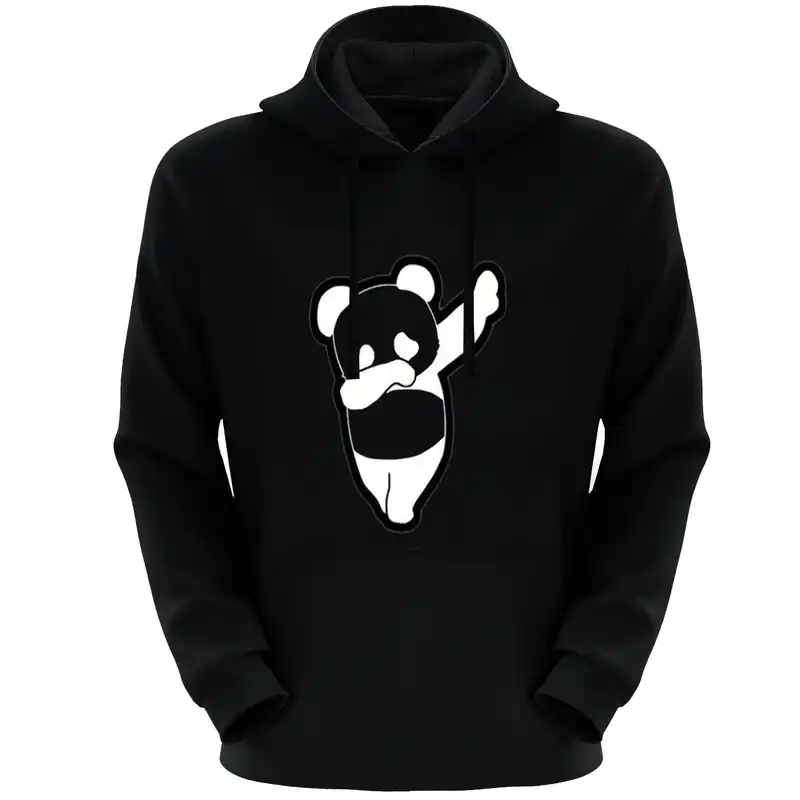 هودی زنانه مدل پاندا X122 رنگ مشکی