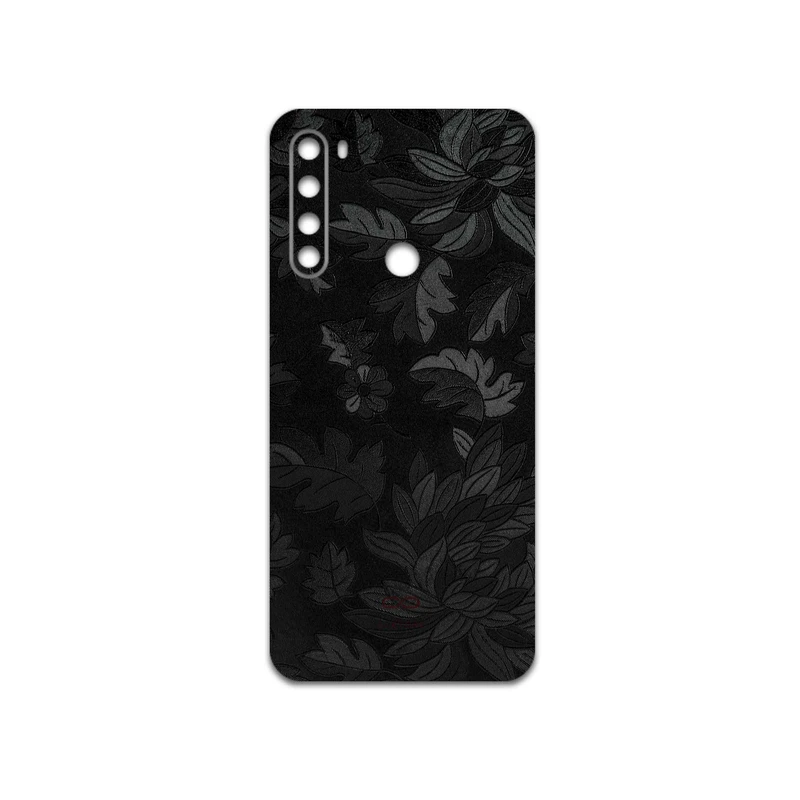 برچسب پوششی ماهوت مدل Black-Wildflower مناسب برای گوشی موبایل شیائومی Redmi Note 8 2021