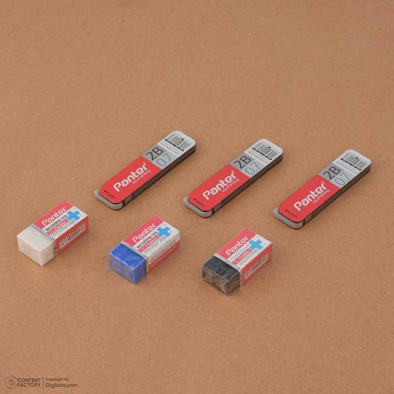 بسته لوازم تحریر پنتر مدل مغز اتود و پاک‌کن