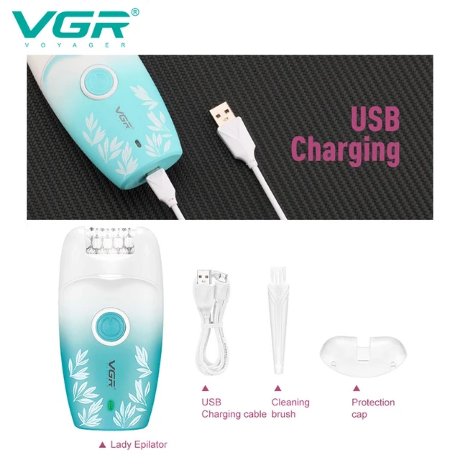 اپیلاتور بدن وی جی ار مدل V-738 -  - 3