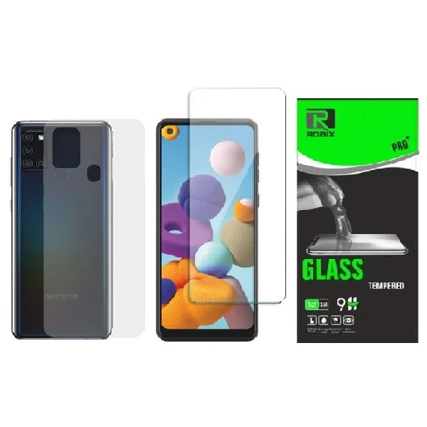 محافظ صفحه نمایش وپشت گوشی روبیکس مدل SA-A21sمناسب برای گوشی موبایل سامسونگ Galaxy A21s