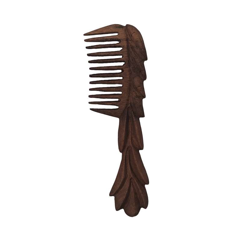 شانه مو مدل چوبی طرح برگ