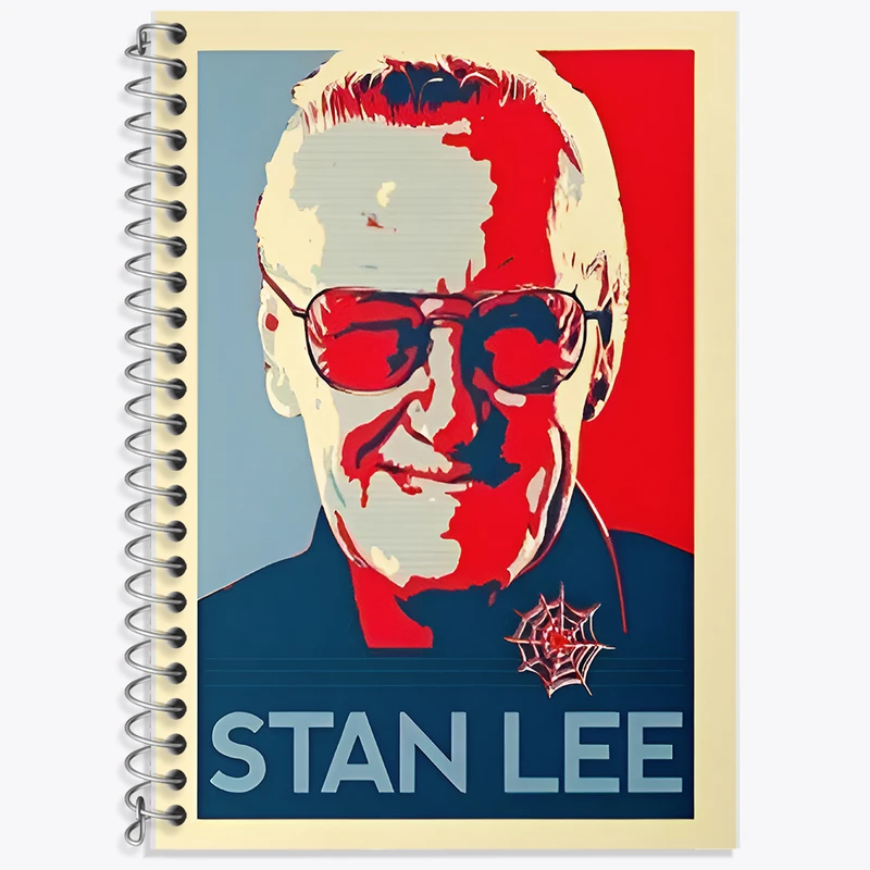 دفتر زبان 50 برگ خندالو مدل دو خط طرح استن لی (Stan Lee) کد F6464