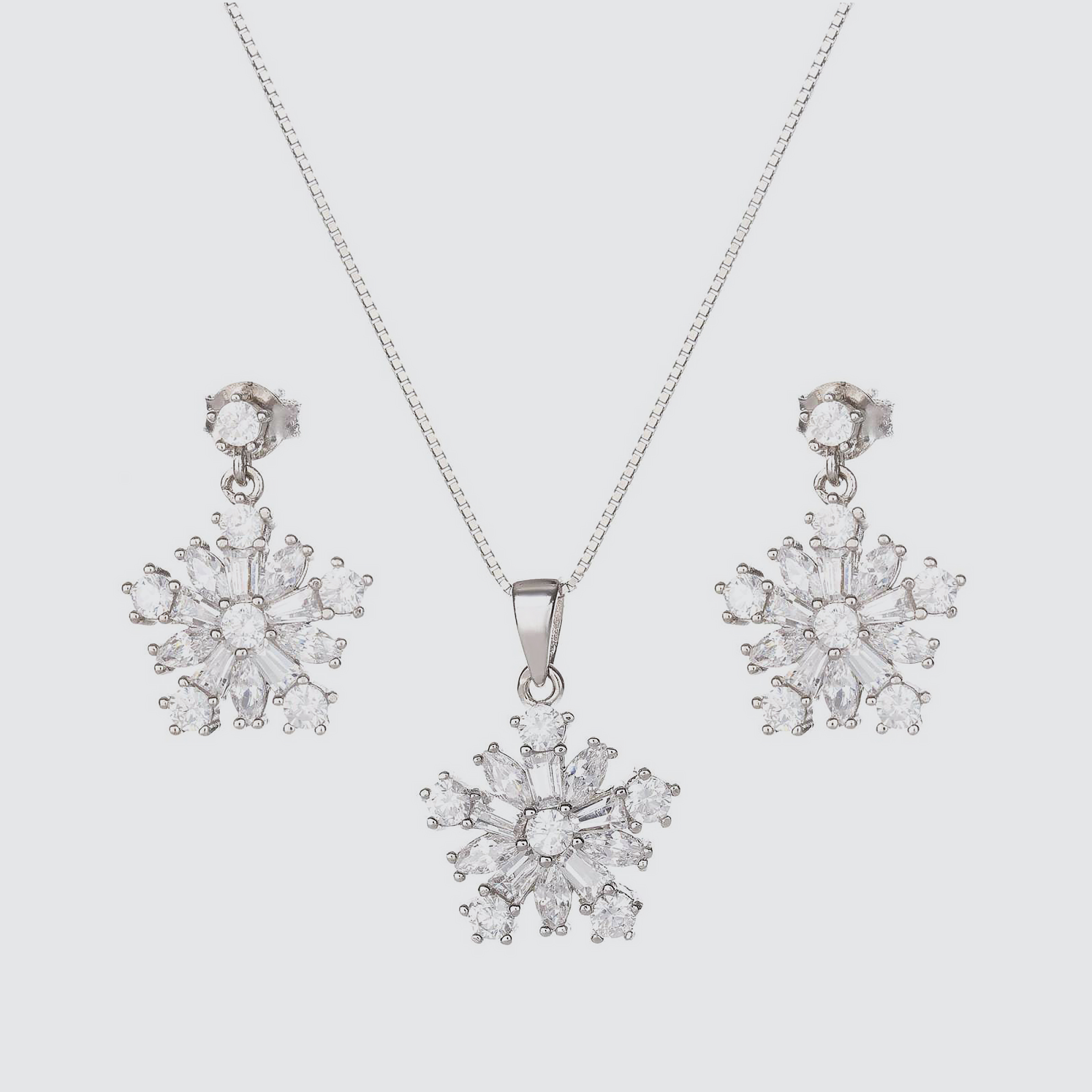 نیم ست نقره زنانه مدل SS-0-52