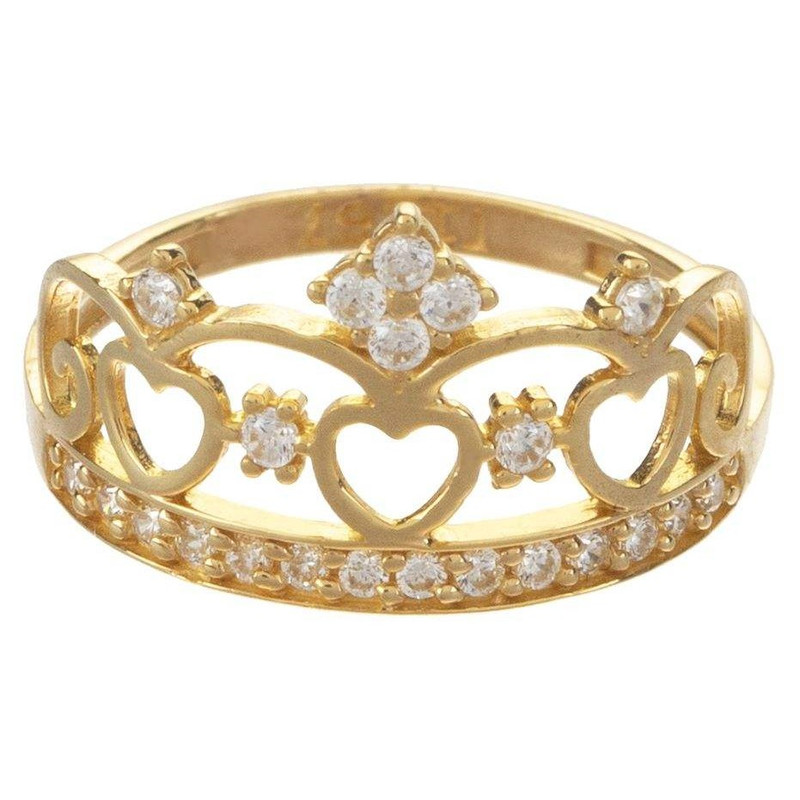 انگشتر طلا 18 عیار زنانه قیراط طرح تاج کد GH4406 انگشتر طلا 18 عیار زنانه قیراط طرح تاج کد GH4406