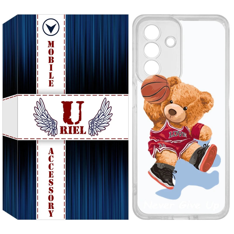 کاور یوریل مدل Clear کد 63 طرح خرس ورزشکار مناسب برای گوشی موبایل سامسونگ Galaxy A56