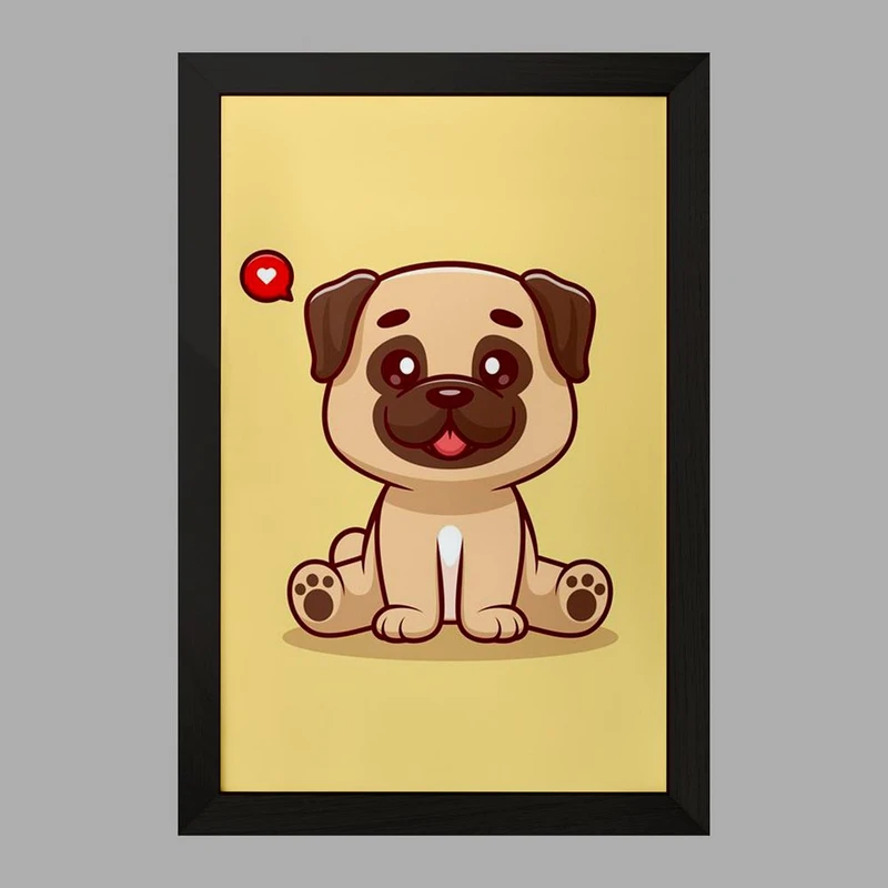 تابلو خندالو مدل حیوانات بامزه سگ کد 29721