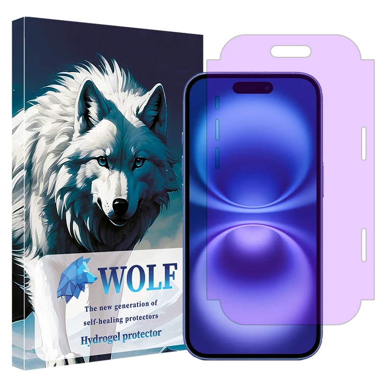 محافظ صفحه نمایش ولف مدل ضد اشعه بنفش مناسب برای گوشی موبایل اپل iPhone 16