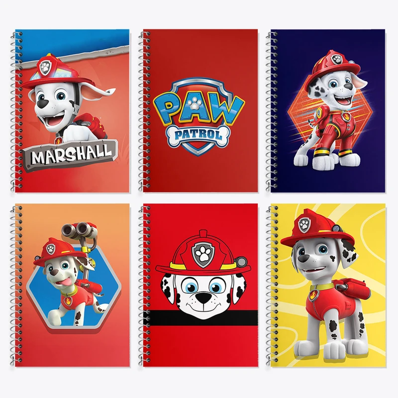 دفتر زبان 50 برگ خندالو مدل دو خط طرح سگ های نگهبان (Paw Patrol) کد 304 مجموعه 6 عددی