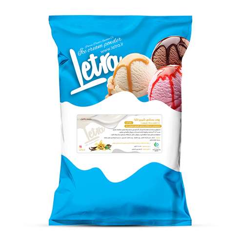 پودر بستنی وانیلی پایه آب لترا - 2000 گرم