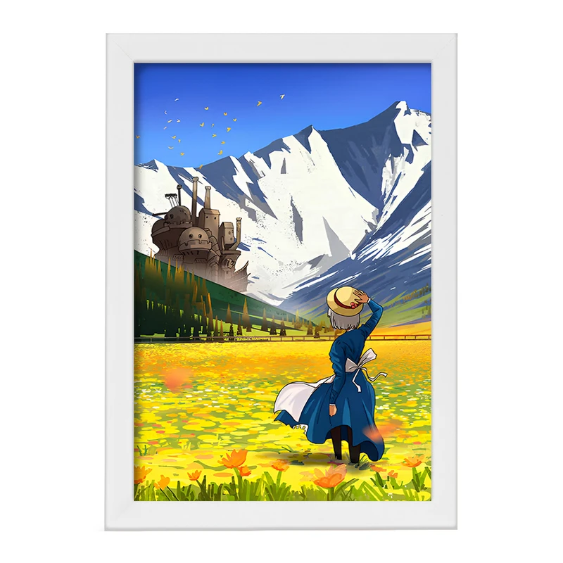 تابلو خندالو مدل انیمه قلعه متحرک هاول کد F12555