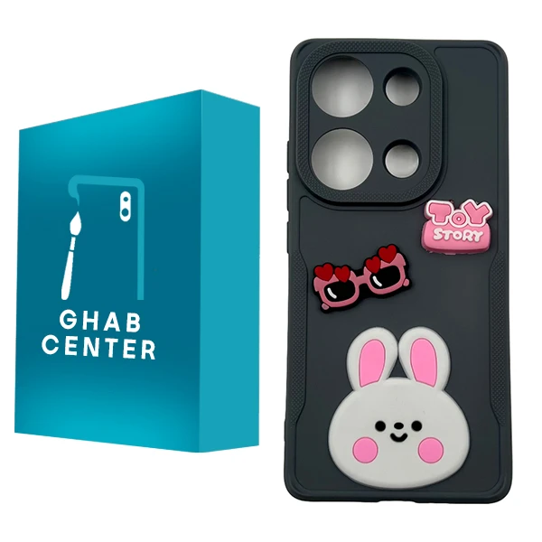 کاور قاب سنتر مدل خرگوش مناسب برای گوشی موبایل شیائومی Redmi Note 13 Pro 4G / Note 14S / Poco M6 Pro 4G