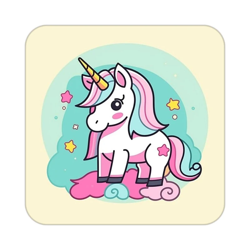 زیر لیوانی کاکتی طرح اسب تک شاخ و یونیکورن مدل mp29958