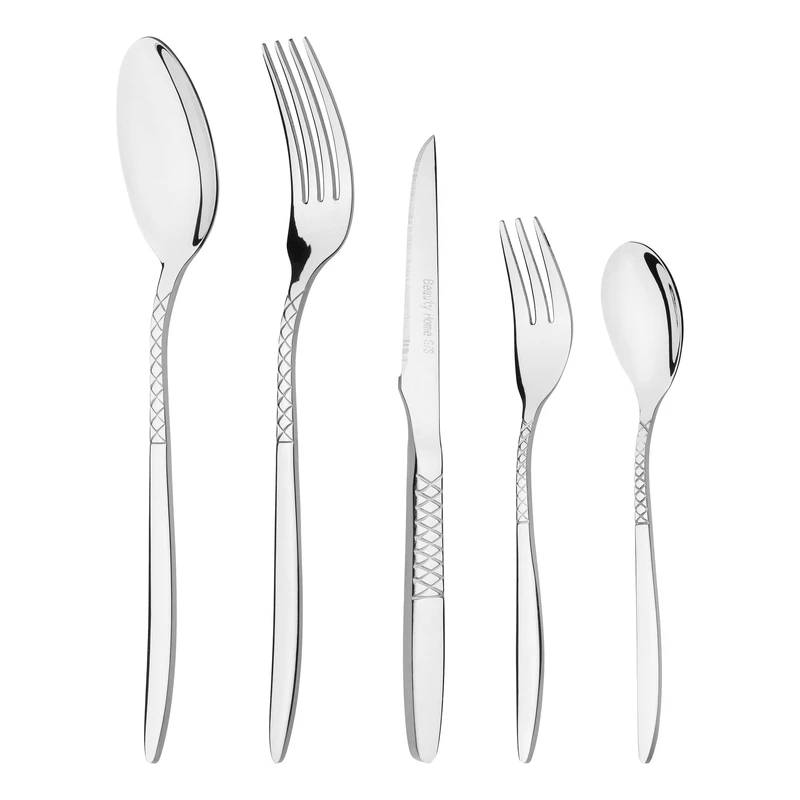 سرویس قاشق و چنگال 30 پارچه 6 نفره بیوتی هوم مدل 161 اکونومی